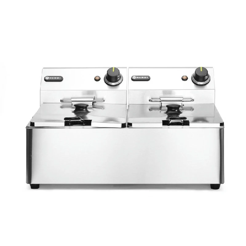 Hendi Kitchen Line Bänkfritös 2x6L 230V 205853 by Hendi color Svart