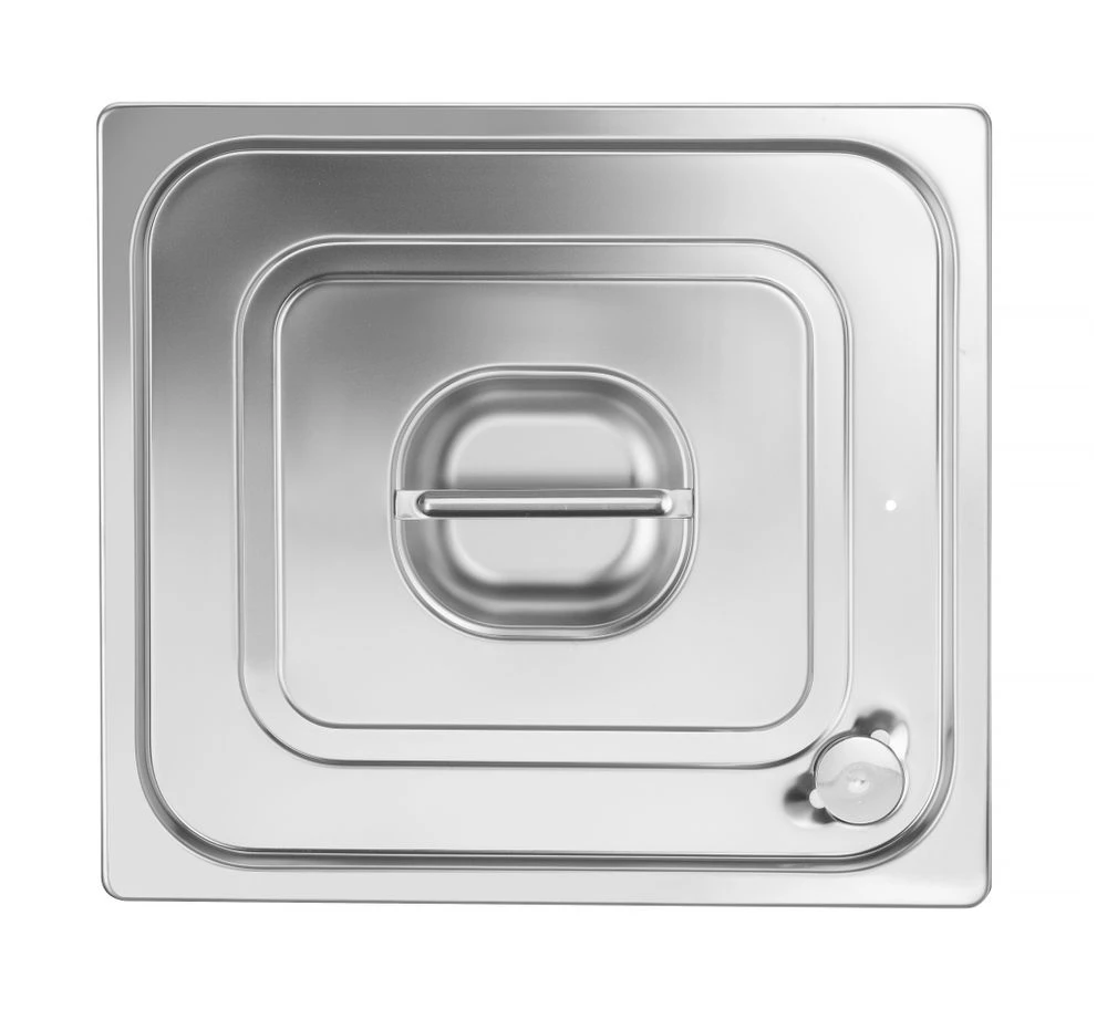 Hendi GN-lock med silikonkant rostfritt stål GN 2/3 802618 by Hendi color Svart