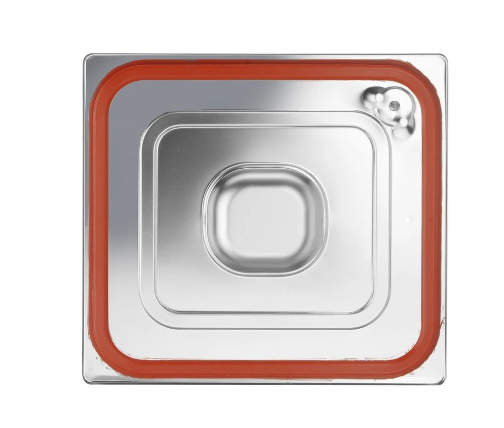 Hendi GN-lock med silikonkant rostfritt stål GN 2/3 802618 by Hendi color Svart