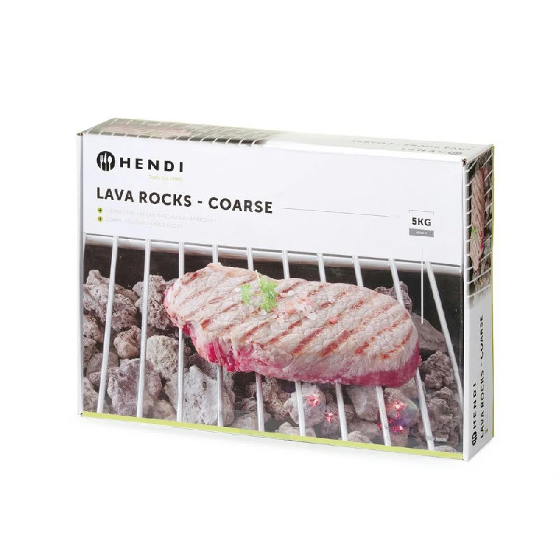 Hendi Grova Lavastenar till Grill 3 kg 152805 by Hendi color Svart