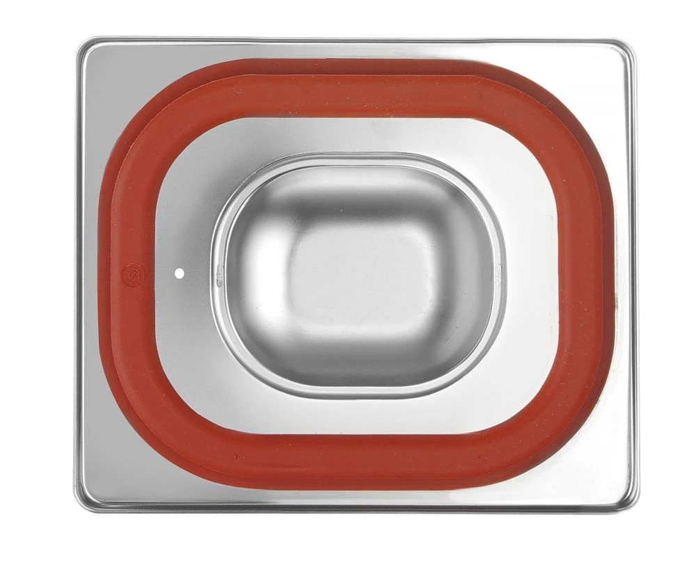 Hendi GN-lock med silikonmembran rostfritt stål GN 1/6 802656 by Hendi color Svart
