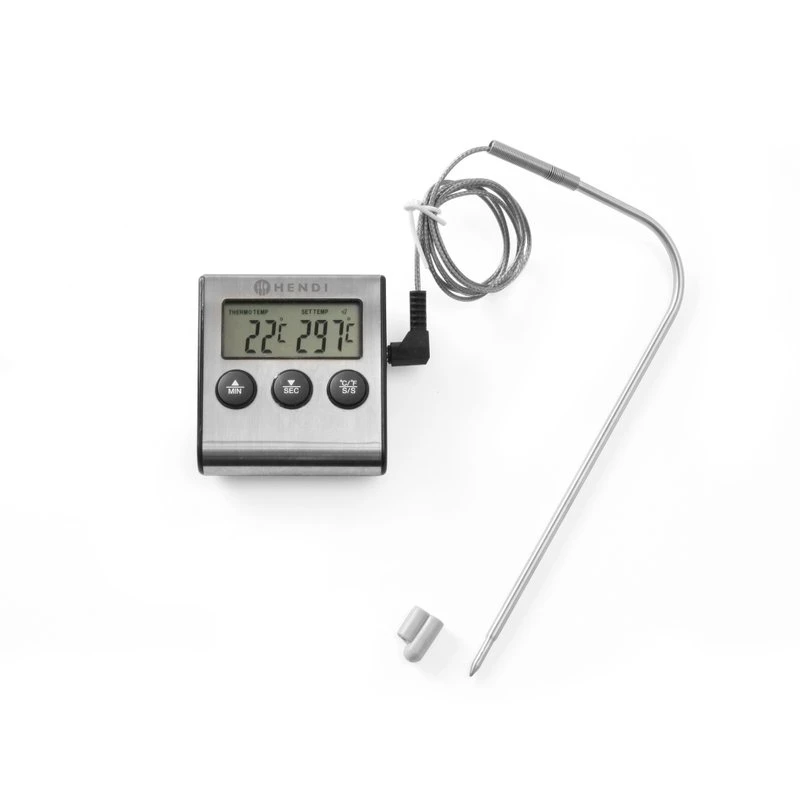 Hendi Stektermometer med timer Rostfritt stål 271346 by Hendi color Svart