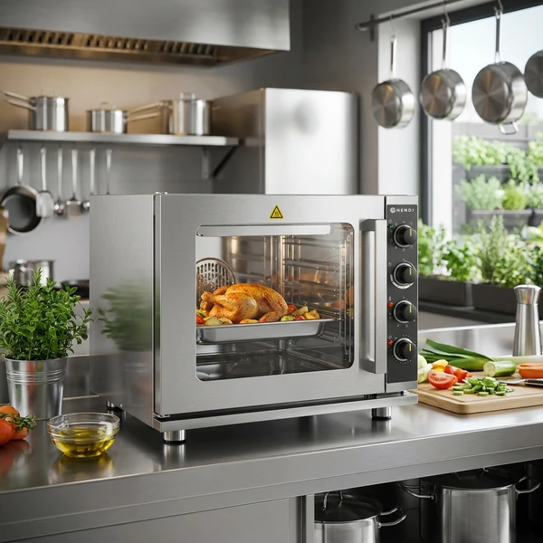 Hendi Kombiugn med Grill 4x GN 2/3 Rostfritt Stål och Glas 225929 by Hendi color Svart