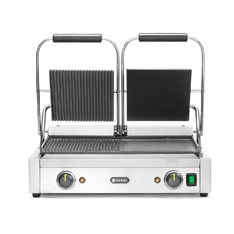 Hendi Kontaktgrill Dubbel Rostfritt Stål 263907 by Hendi color Svart