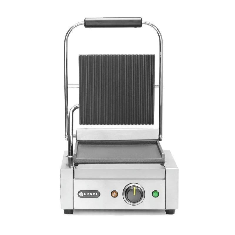 Hendi Kontaktgrill Enkel Räfflad/Räfflad 263600 by Hendi color Svart