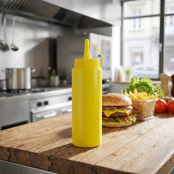 Hendi Klämflaska Gul Plast 350ml 557808 by Hendi color Svart