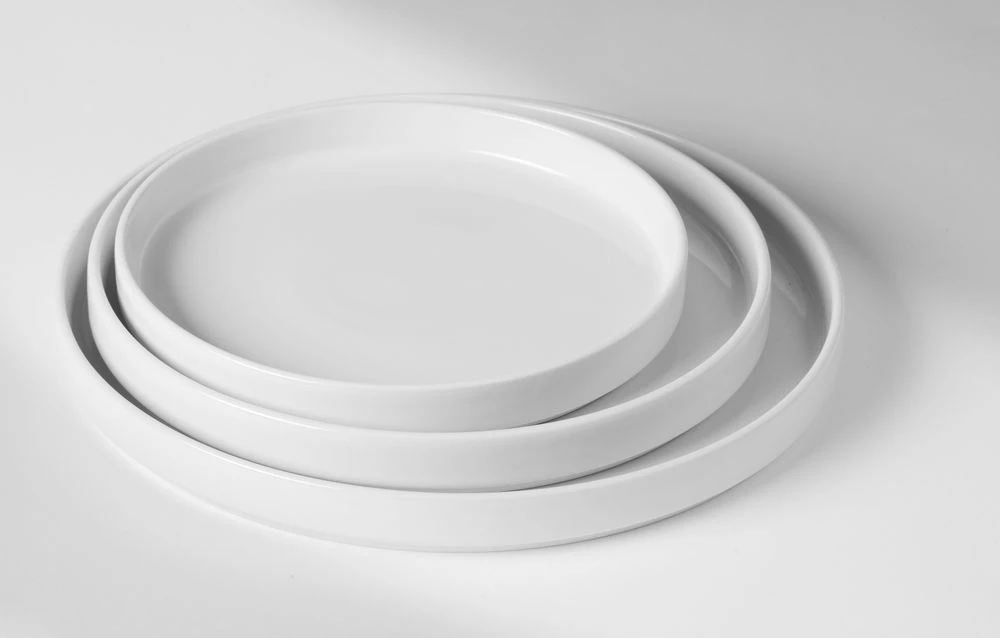 6 st. Hendi Oslo Tallrik med Hög Kant Vit Ø20 cm 768730 by Hendi color Svart