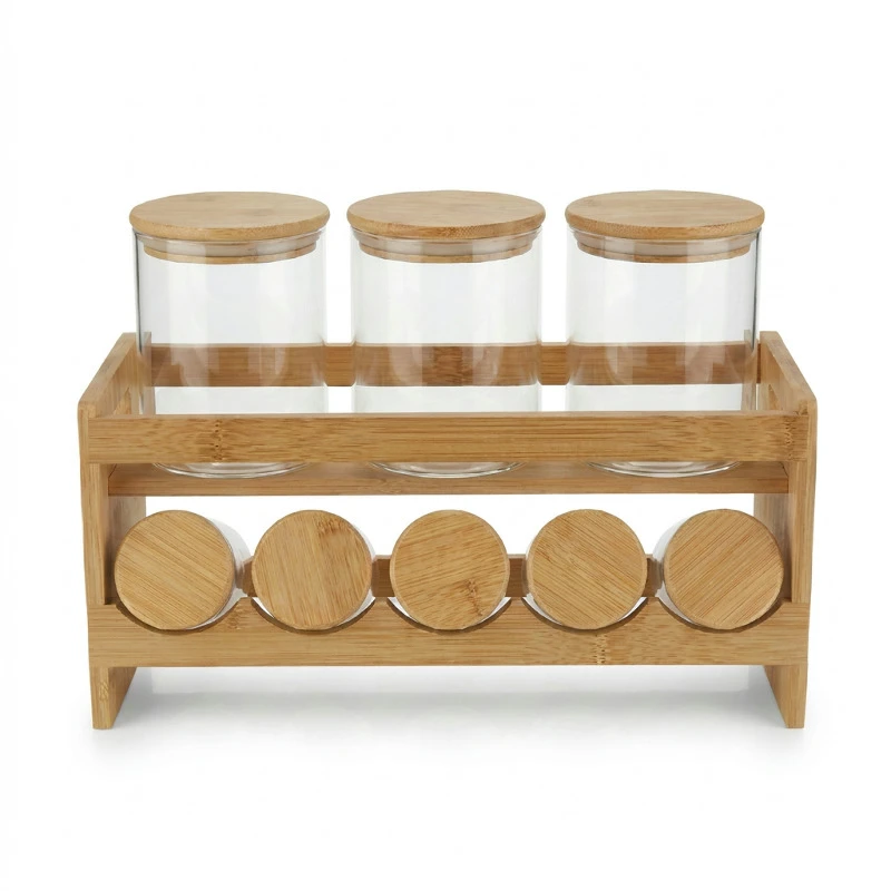 Förvaringsburkar i Glas Set 9 st. CD4000660  color Svart