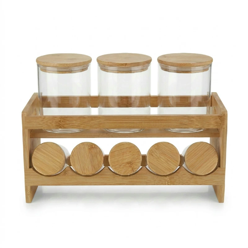 Förvaringsburkar i Glas Set 9 st. CD4000660  color Svart