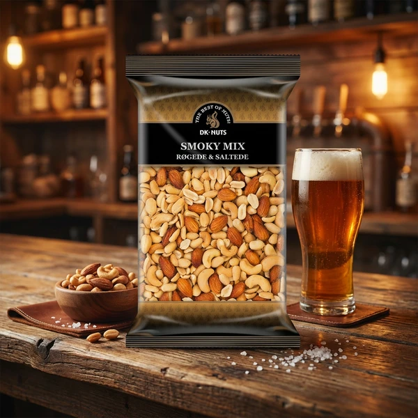 Dknuts Smoky Mix Rökta & Saltade Nötter 1 kg 109C by DK-NUTS color Svart