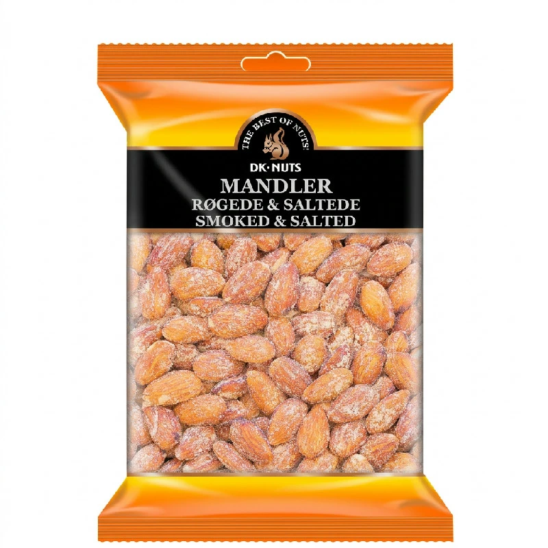 Mandlar Lyx (Rökta & Saltade) 0,25 kg 144D by DK-NUTS color Svart