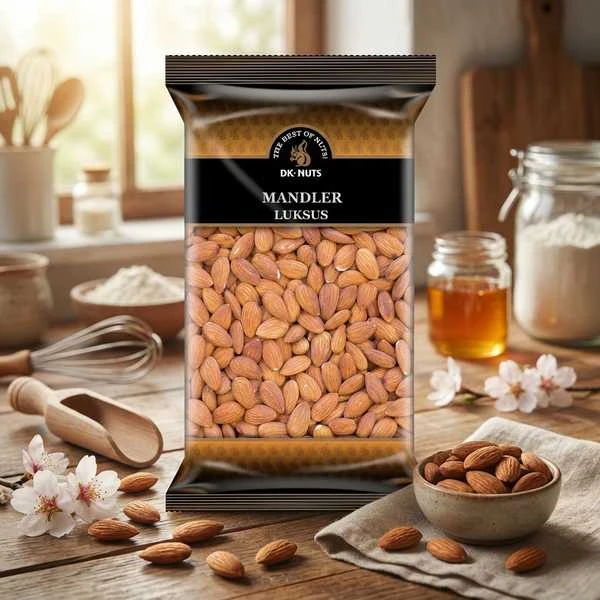 Mandlar Lyx (Nonpareil) 1 kg 141C by DK-NUTS color Svart
