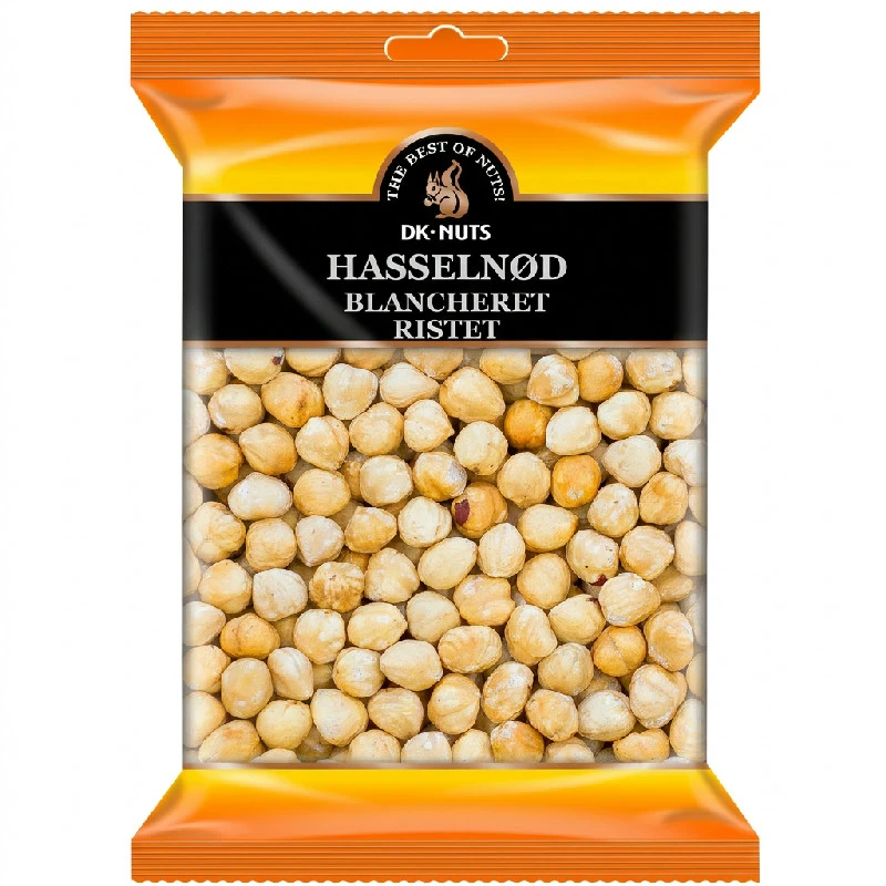 Hasselnötter (Blancherade & Rostade) 0,25 kg 122D by DK-NUTS color Svart