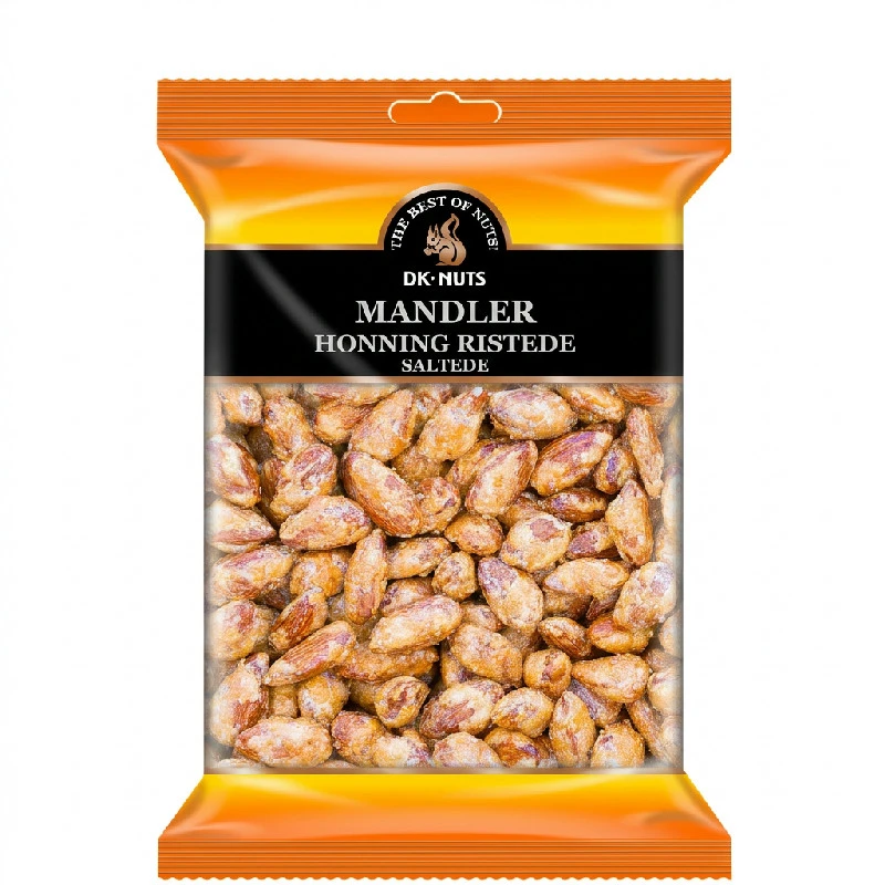 Mandlar (honungrostade & saltade) 0,3 kg 148D by DK-NUTS color Svart