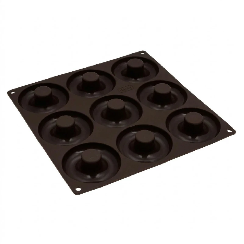 Lurch Flexiform Donutform Silikon 9 hål Brun 26x26 cm LU85094 by LURch color Svart