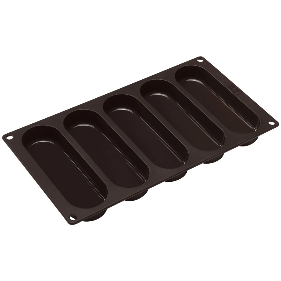 Lurch Bakform för Korvbröd i Silikon 30x16 cm 5 st LU85093 by LURch color Svart