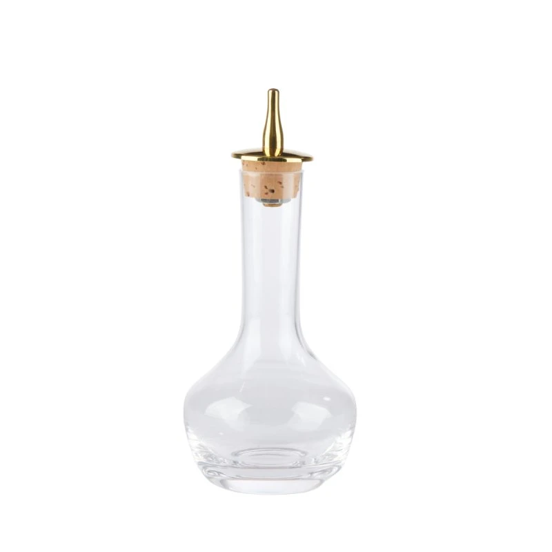 Bitterflaska 90 ml med guldhällpip BB0004G  color Svart