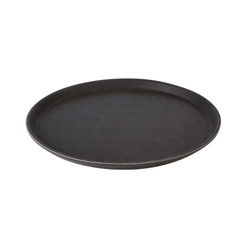 Svart rund halkfri bricka 35,5 cm CB1006  color Svart