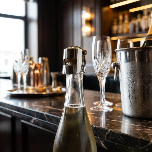 Champagnestoppare i rostfritt stål CS0001  color Svart