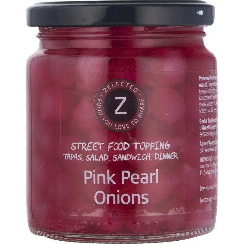Pink Pearl Onions 240g Zelected 70088  color Svart