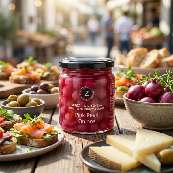 Pink Pearl Onions 240g Zelected 70088  color Svart