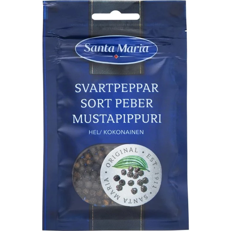 Krydda Svartpeppar Hel 22g 270052 by SANTA M color Svart
