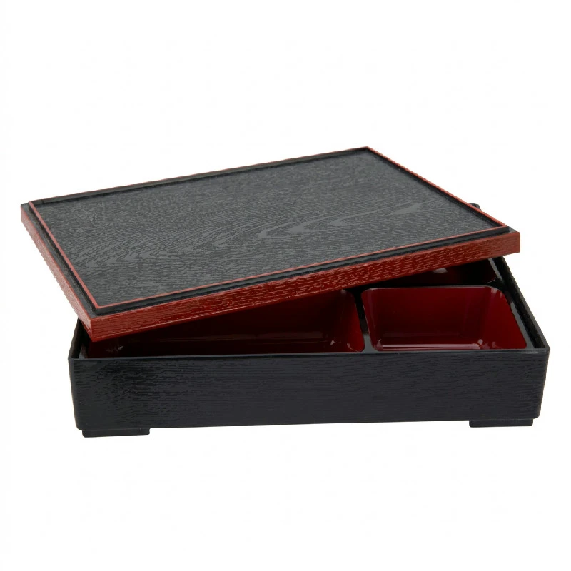 Bento Box Svart/Röd 27x21x6cm 3049696 by COSY & TRENDY color Svart