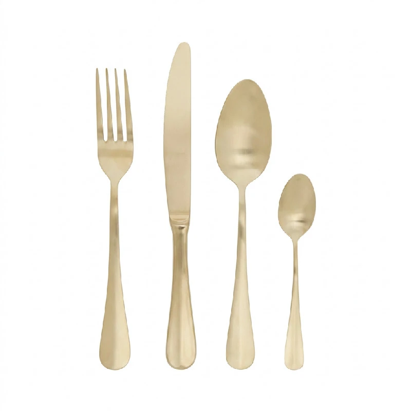 Bestickset 24 delar Matt Champagne Rostfritt Stål 5422003 by COSY & TRENDY color Svart