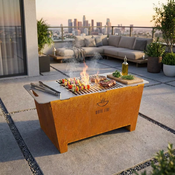 Barbecuegrill i cortenstål 3165143 by COSY & TRENDY color Svart