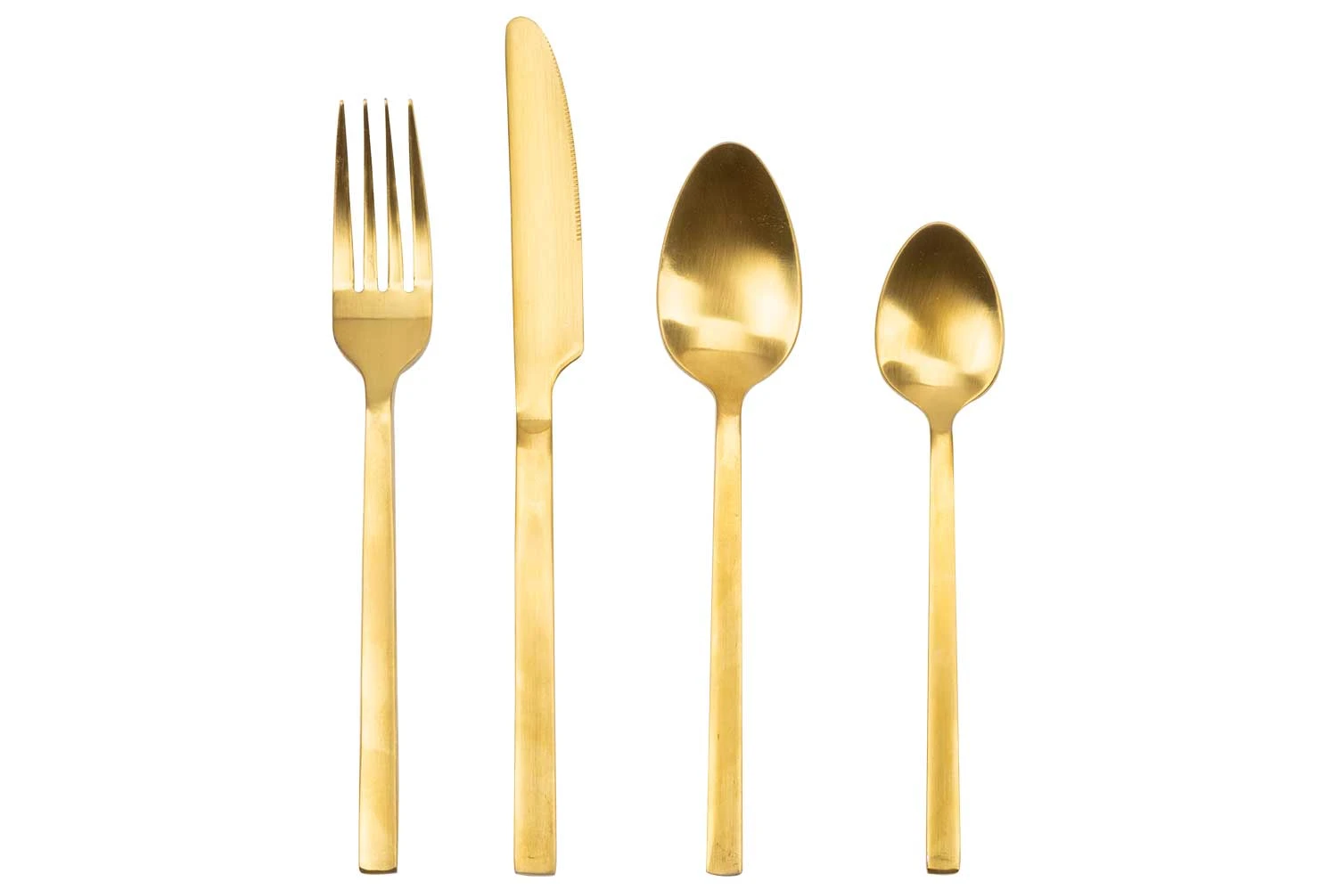 Bestickset guld 24 delar i rostfritt stål 9144237 by COSY & TRENDY color Svart