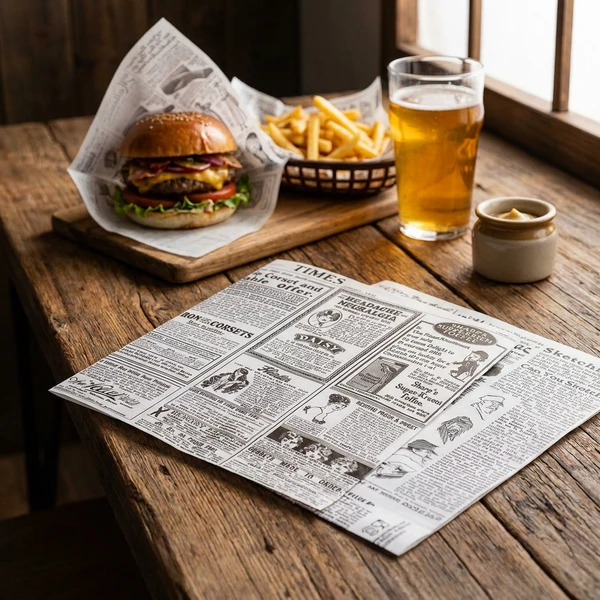 Hamburgarfickor i papper 1000 st 29 cm 5923890  color Svart
