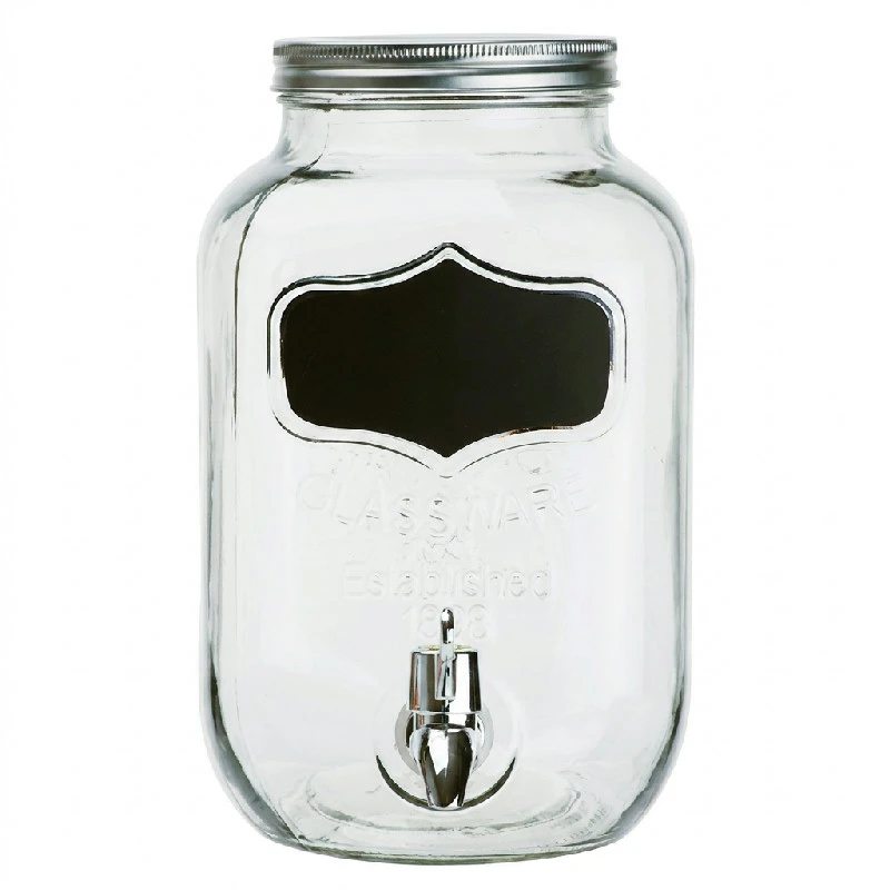 Juicedispenser med griffeltavla 4,5 L glas 2768084 by COSY & TRENDY color Svart
