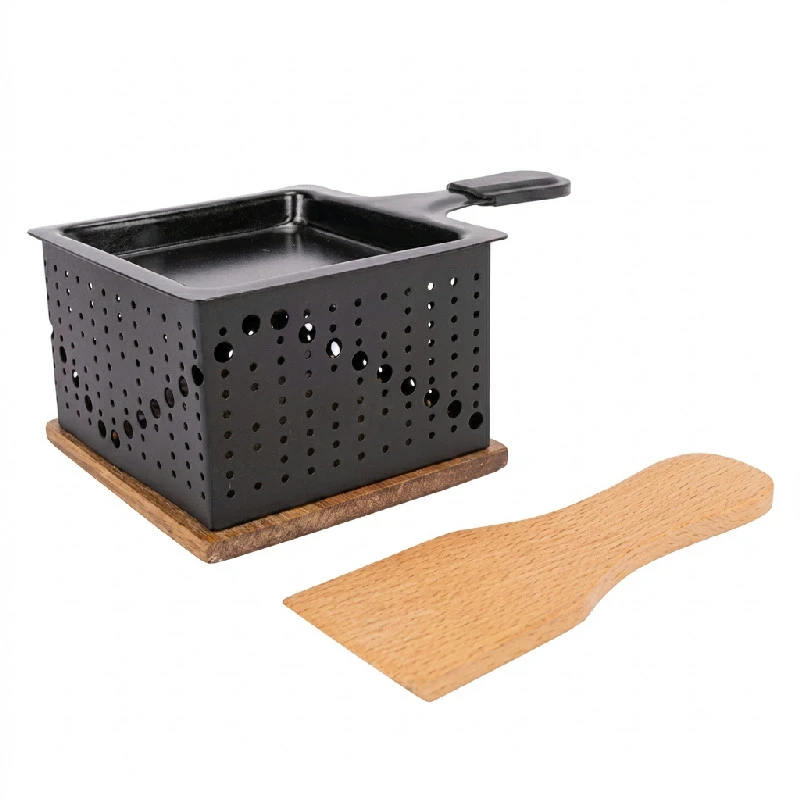 Raclette Fyrkantig för 1 Person 16 cm 5659003 by COSY & TRENDY color Svart