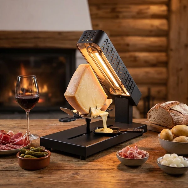 Raclette Grill Svart Metall 42x17x38cm 5659010 by COSY & TRENDY color Svart