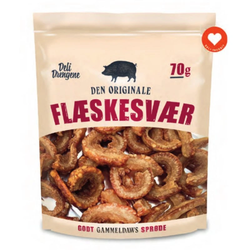 Den originale fläsksvålar 70 g 84567  color Svart