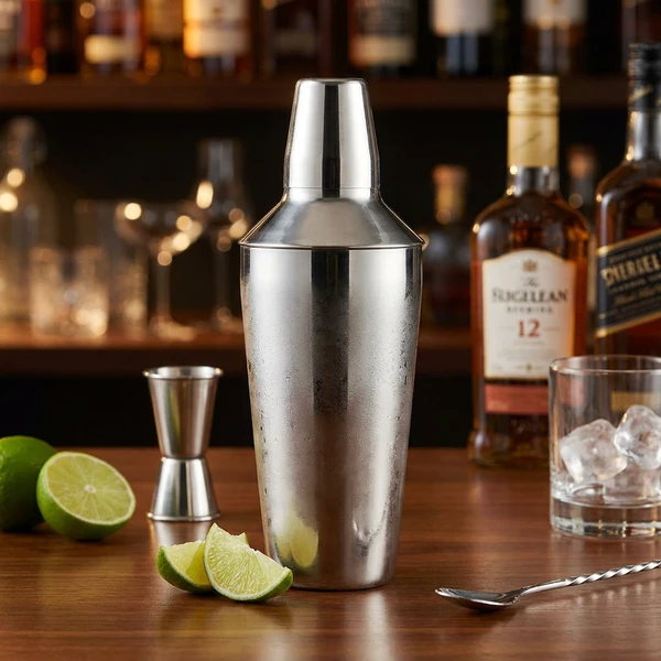 Cocktailshaker 3-delad rostfritt stål konisk 0,75 l 593035  color Svart