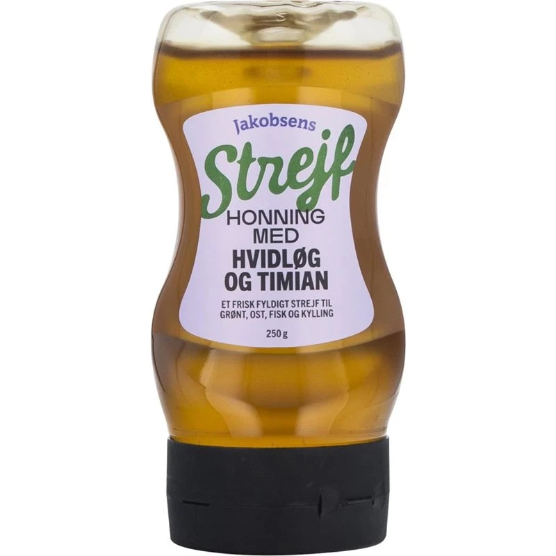 Honung med en touch av timjan & vitlök FL (250 g) 382075 by JAKOBSENS color Svart