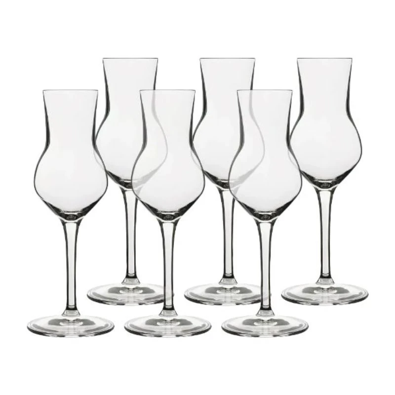 LB Atelier grappaglas 6 st. klar - 8 cl C 425  color Svart