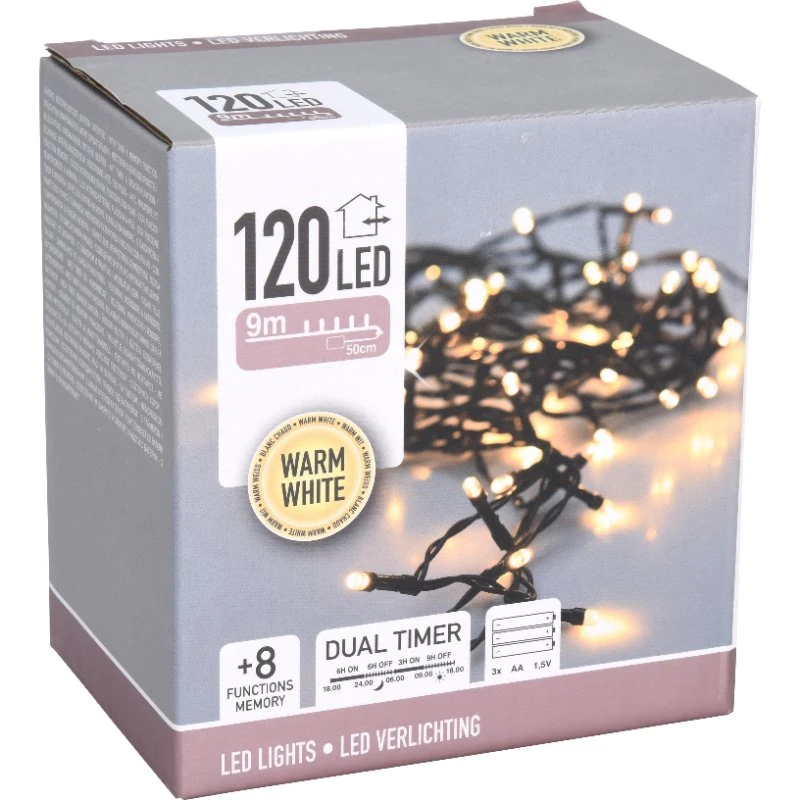 LED Ljusslinga 9 Meter - 120 Lampor AX9810640  color Svart