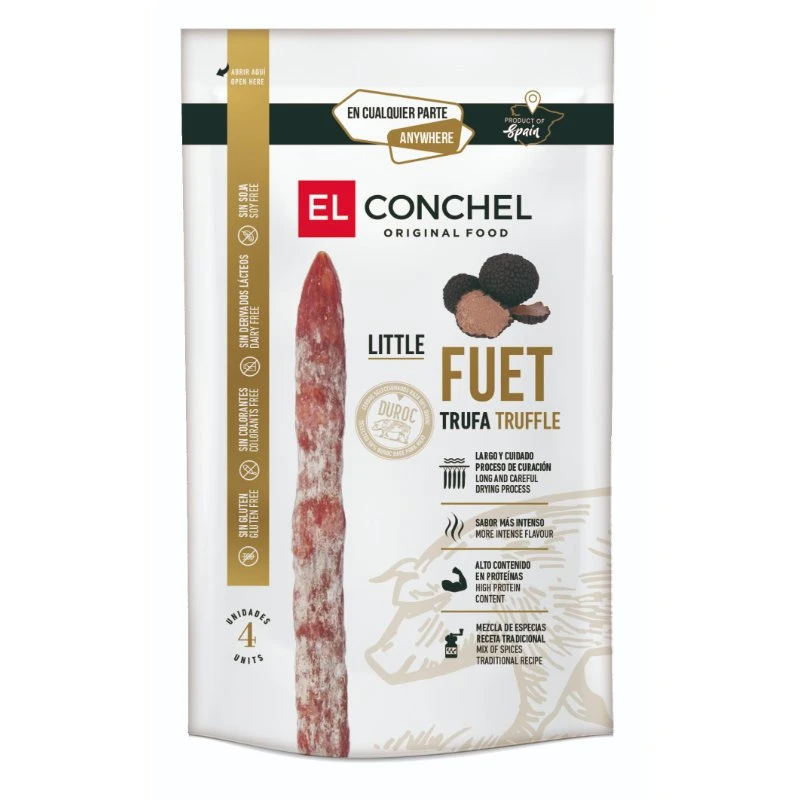 El Conchel Little Fuet med tryffel (Duroc) 55g 84099 by Deli Drengene color Svart