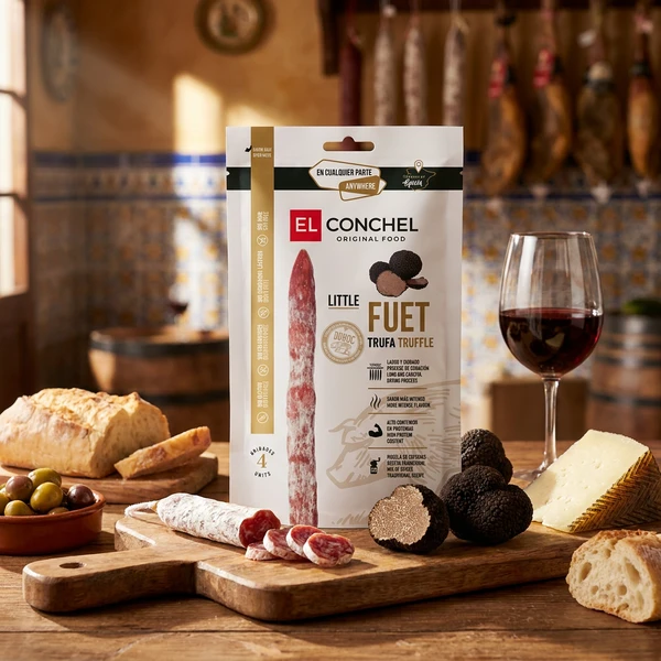 El Conchel Little Fuet med tryffel (Duroc) 55g 84099 by Deli Drengene color Svart