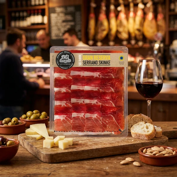 Jamon Serrano Gran Reserva (50% Duroc) 90g 248 by Deli Drengene color Svart