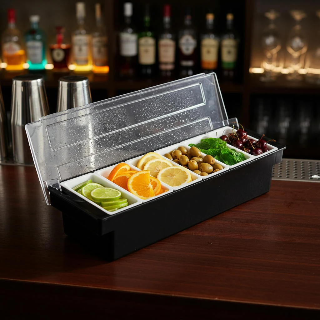 Fruktdispenser i svart - 6 fack BTBL3766 by Beaumont color Svart