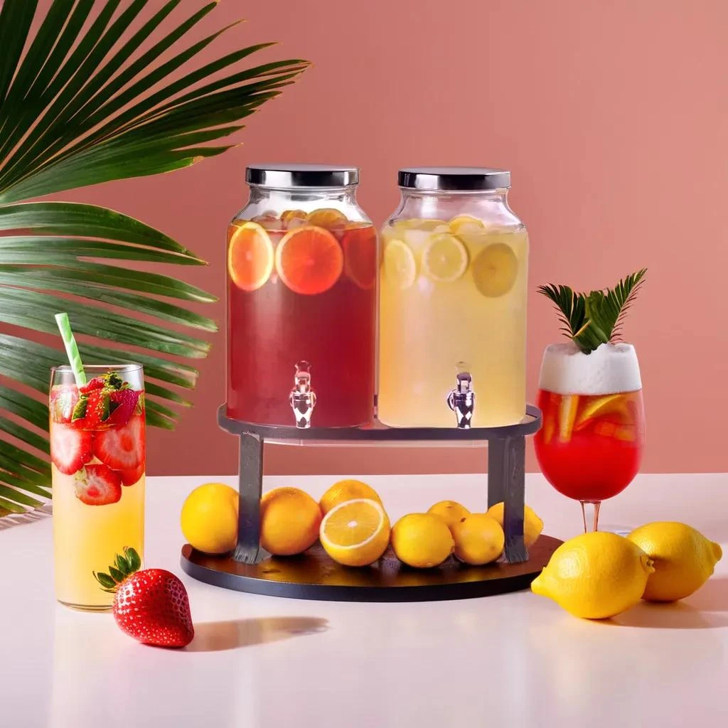 Dryckesdispenser 10L med stativ 13919 by Drink color Helder