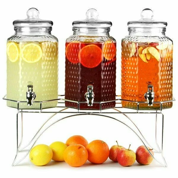 Triple dryckesdispenser med stativ 12 L 13921 by Drink color Helder