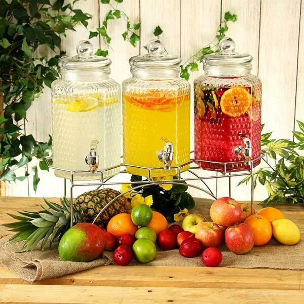 Triple dryckesdispenser med stativ 12 L 13921 by Drink color Helder