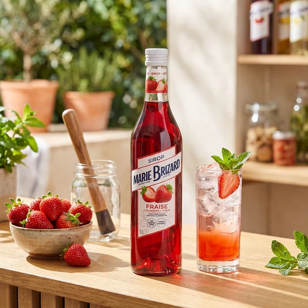 Marie Brizard Sirop de Fraise Jordgubb 70 cl 61070 by MARIEBRIZA color Svart