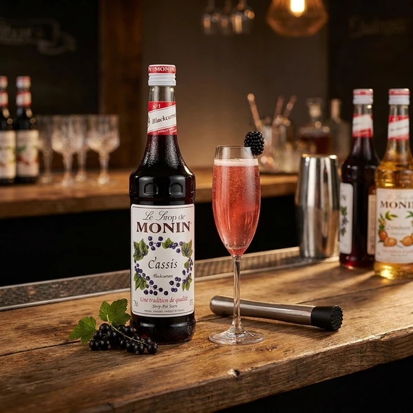 Monin Sirap Cassis / Solbär FL 70 61050 by MONIN color Svart