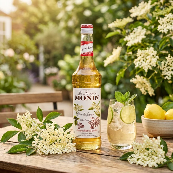 Monin Syrup Fläderblom / Hyldeblomst FL 70 61031 by MONIN color Svart