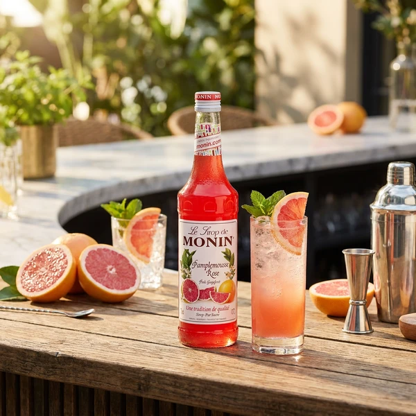 Monin Sirap Pink Grape FL 70 61093 by MONIN color Svart